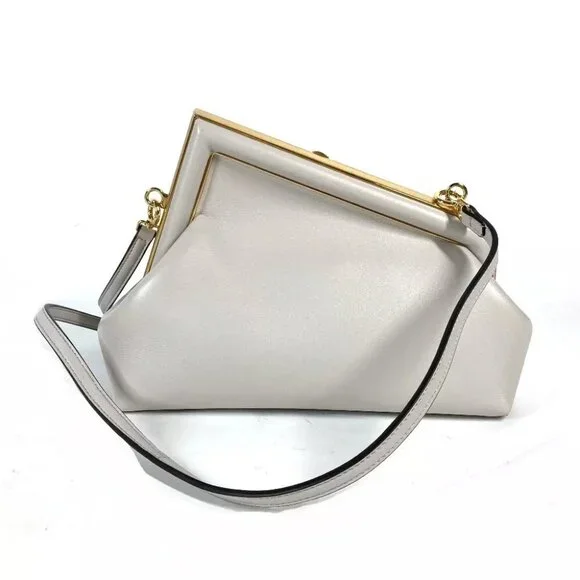 FENDI 8BP129 Crossbody Pochette first small 2WAY Shoulder Bag Clutch bag Crossbody Bags